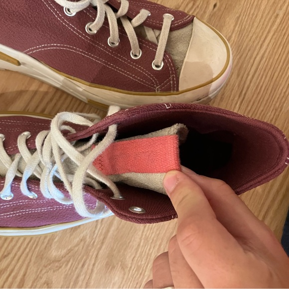 Burgundy chunky converse. Decent condition, Used but taken care of. Size 12. - Picture 5 of 7
